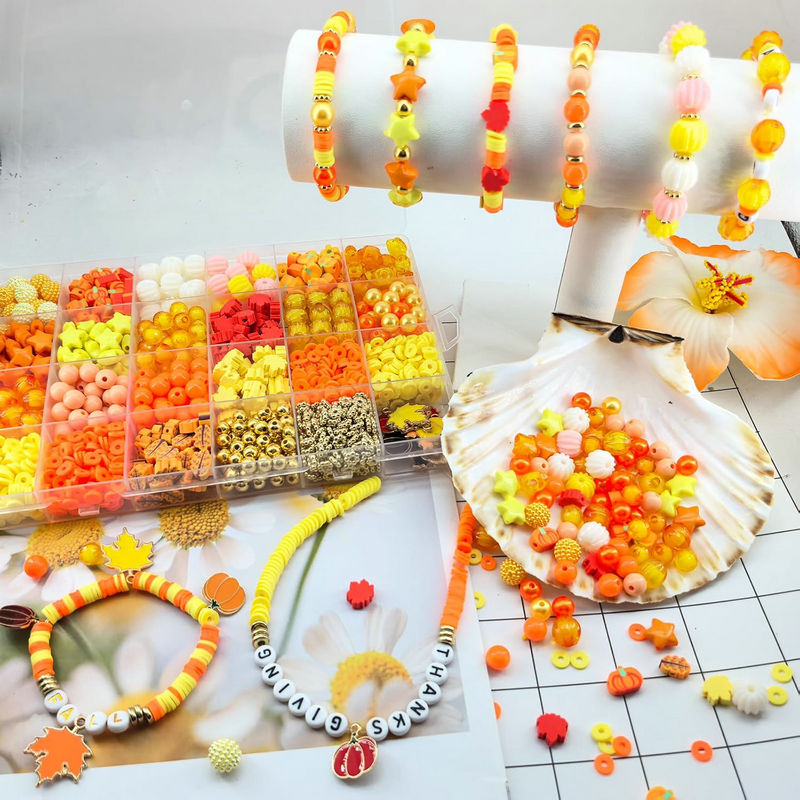 Jewelry Making For Teens - Tonperlen-Armbandherstellungsset, flache Preppy-Perlen, Acryl-Buchstabenperlen-Set für Freundschaft,