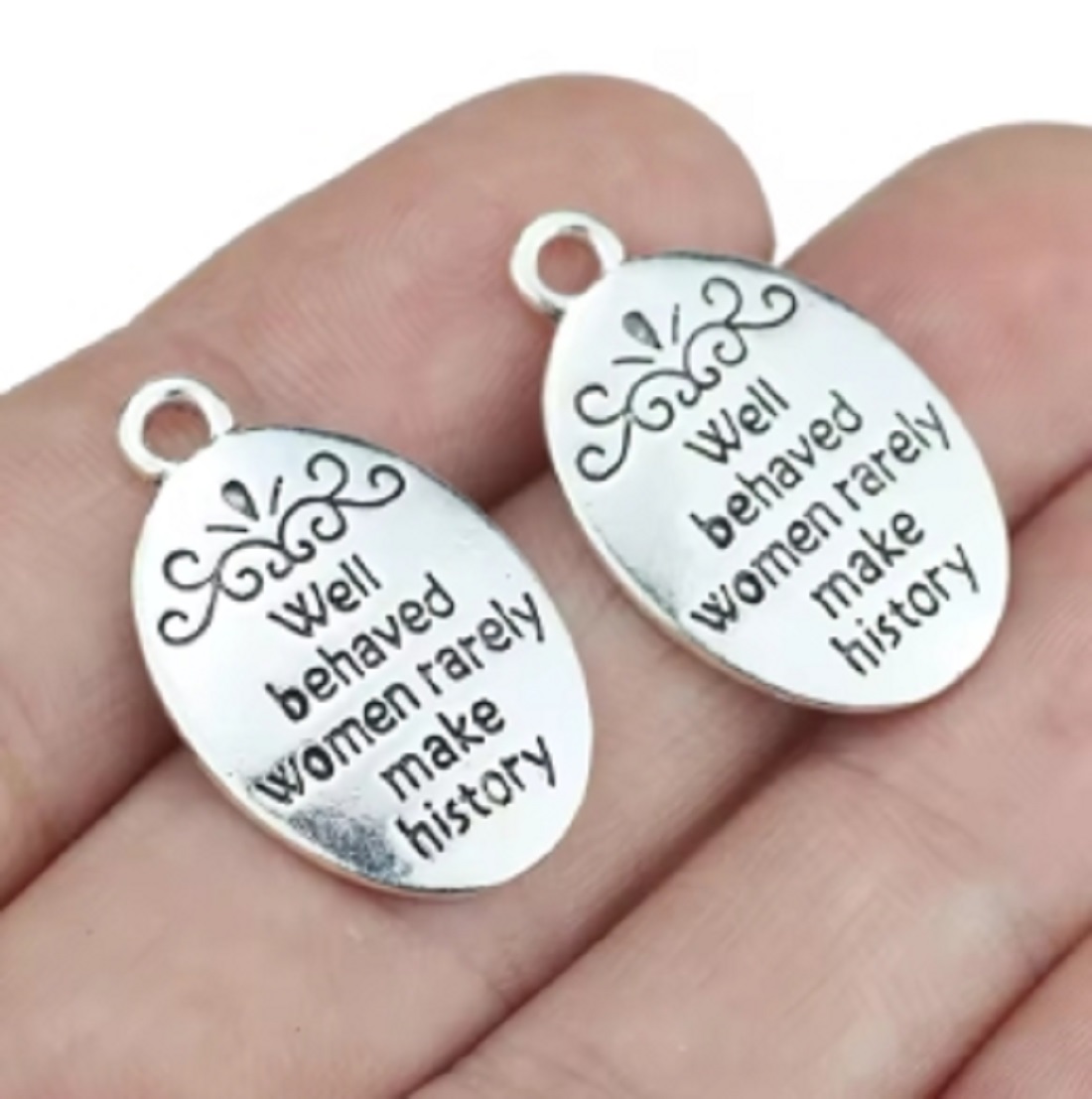 Jewelry Making History - 10 Teile/los Oval Antik Silber Überzogene