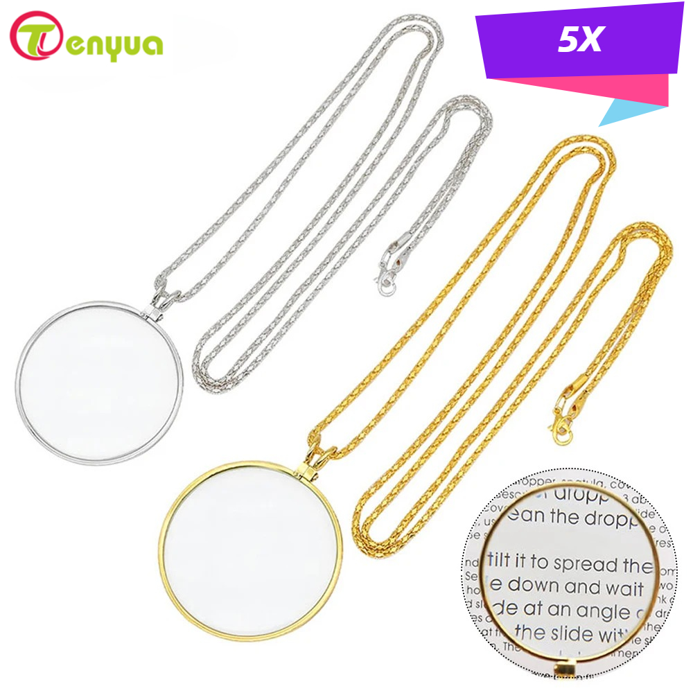 Jewelry Making Magazines - Halskettenlupe, tragbares Monokel, 5-fache Lupe zum
