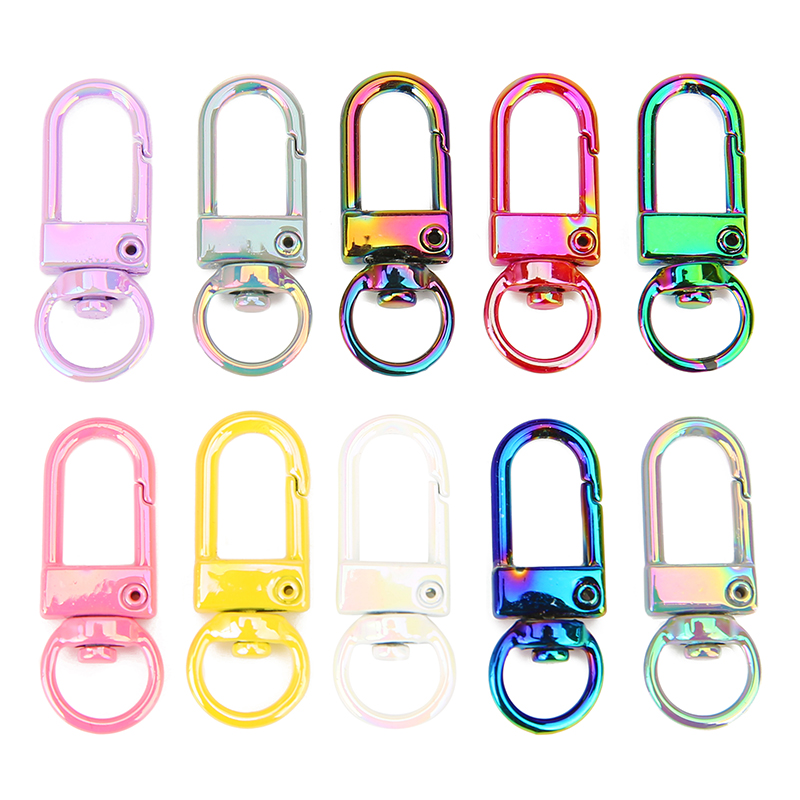 Jewelry Making Hoops - 10 Stück Metalllegierung Bunte Schlüsselanhänger Rotierende