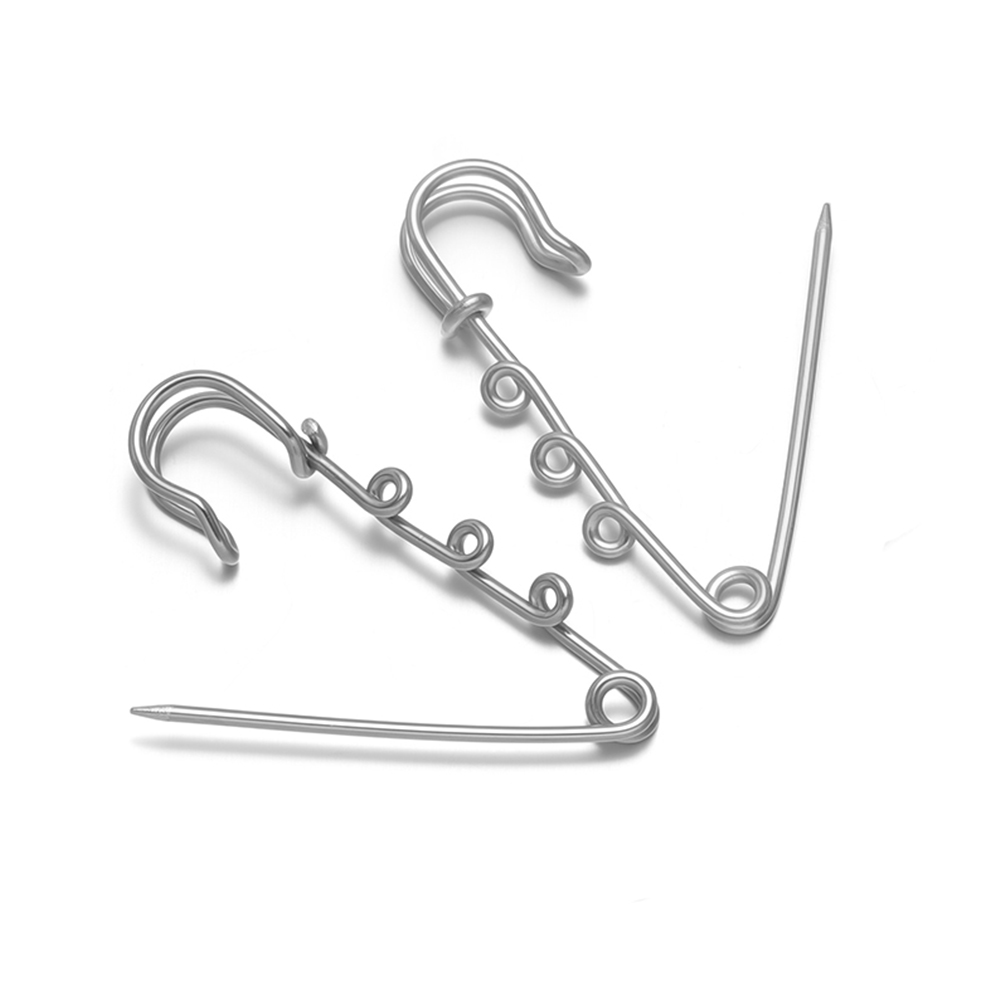 Jewelry Making Hoops - 5 Stück große Sicherheitsnadeln aus Edelstahl,