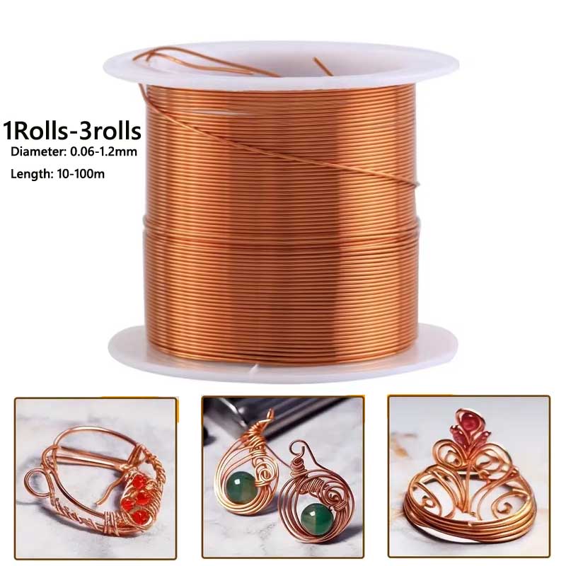 Jewelry Making Yarn - 1–3 Rollen weicher Kupferdraht für Elektrokulatur,