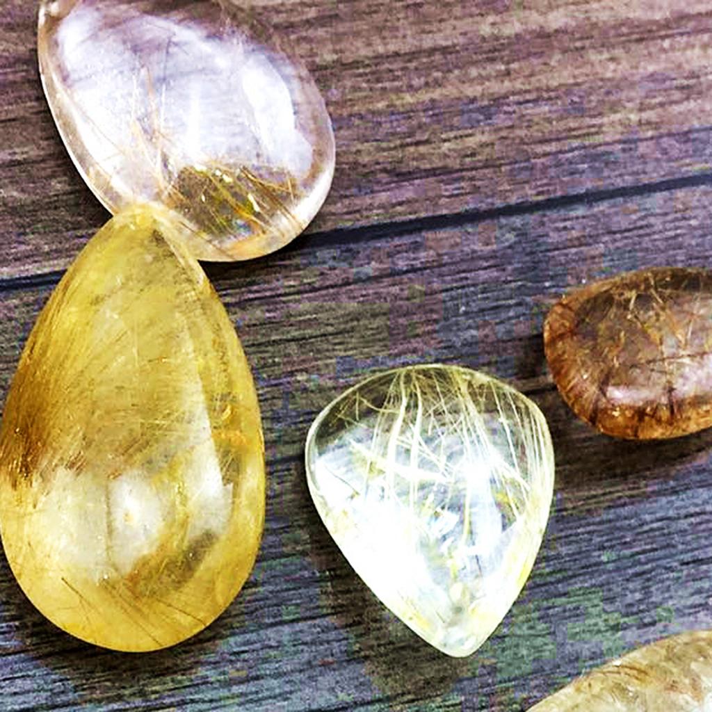 Jewelry Making For Teens - Kristallanhänger für Schmuckherstellung Naturstein-Halskette Gold Rutilquarz