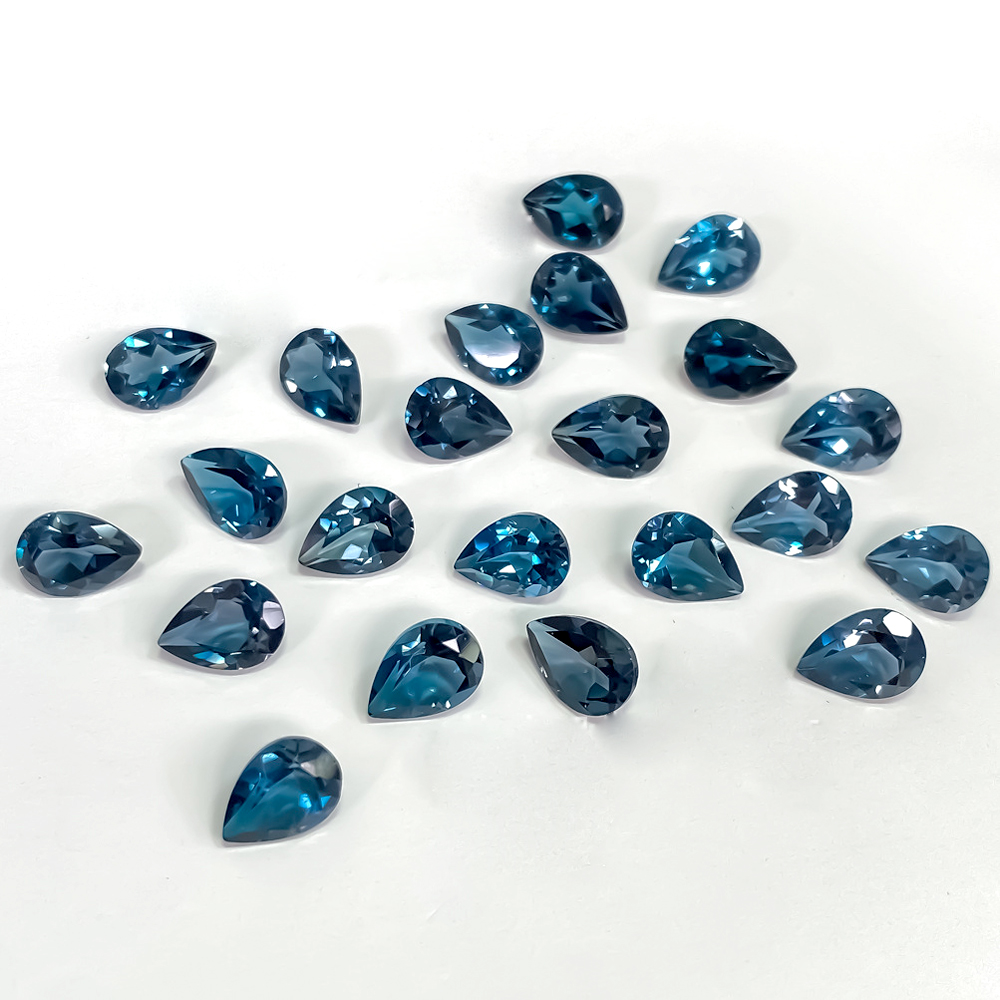 Jewelry Making London - 20 Stück echte Natursteinbirne 3x5mm-5x7mm Facettenschliff