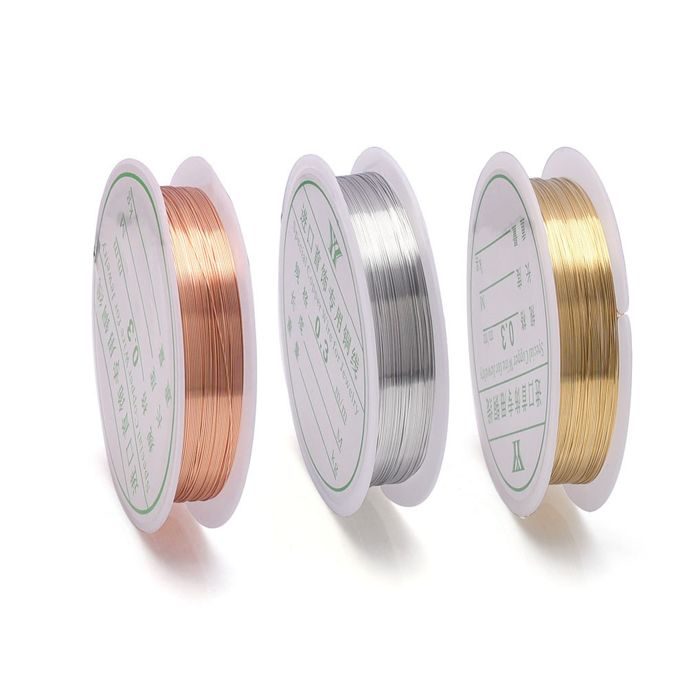 Jewelry Making Yarn - 0,2–1 mm Schmuckdraht, Basteldraht, anlaufgeschützter Kupferperlendraht