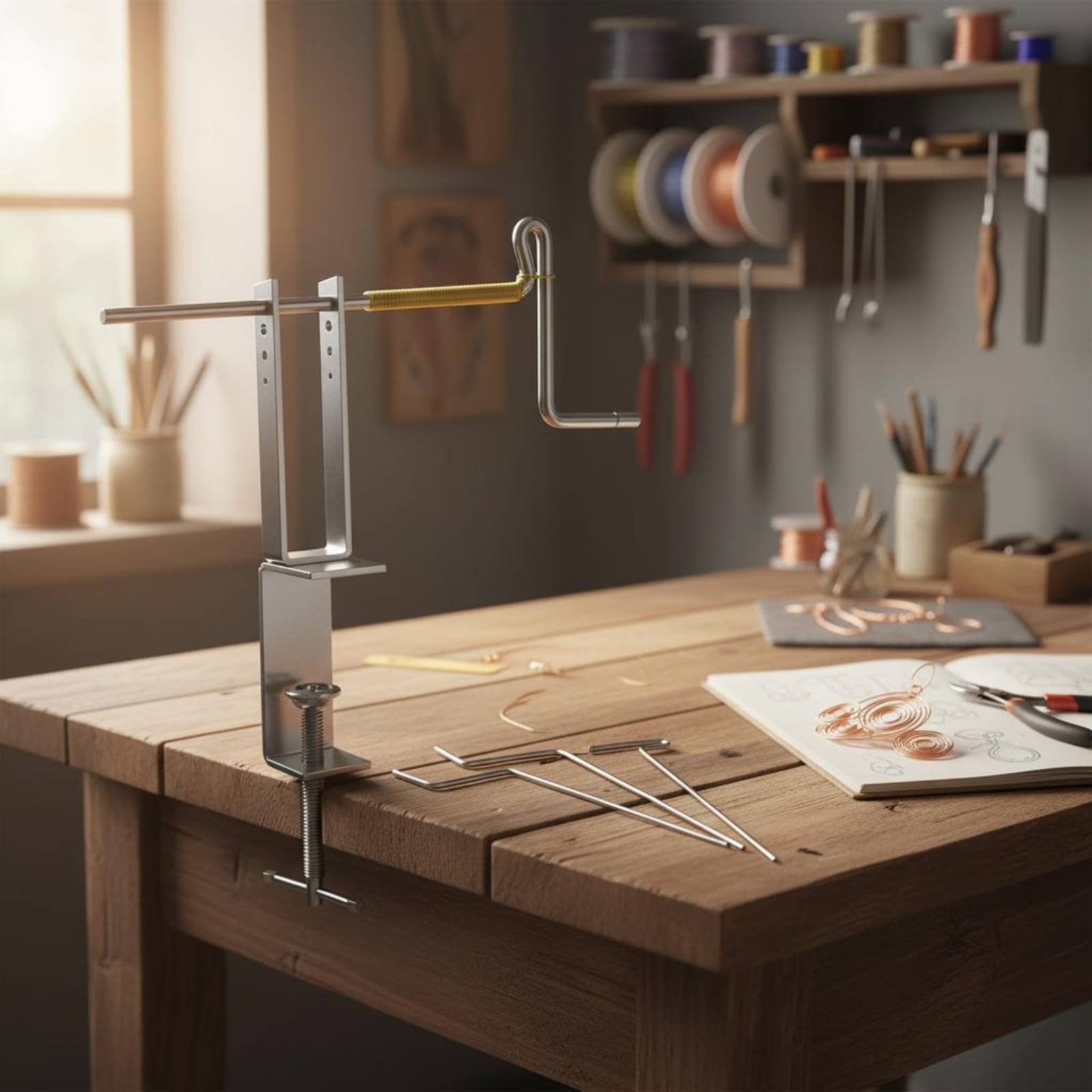 Jewelry Making Hoops - Stufenförmige Drahtwickelstäbe Robuste Metallkonstruktion Schmuckdraht-Wickelstab-Set Werkzeug