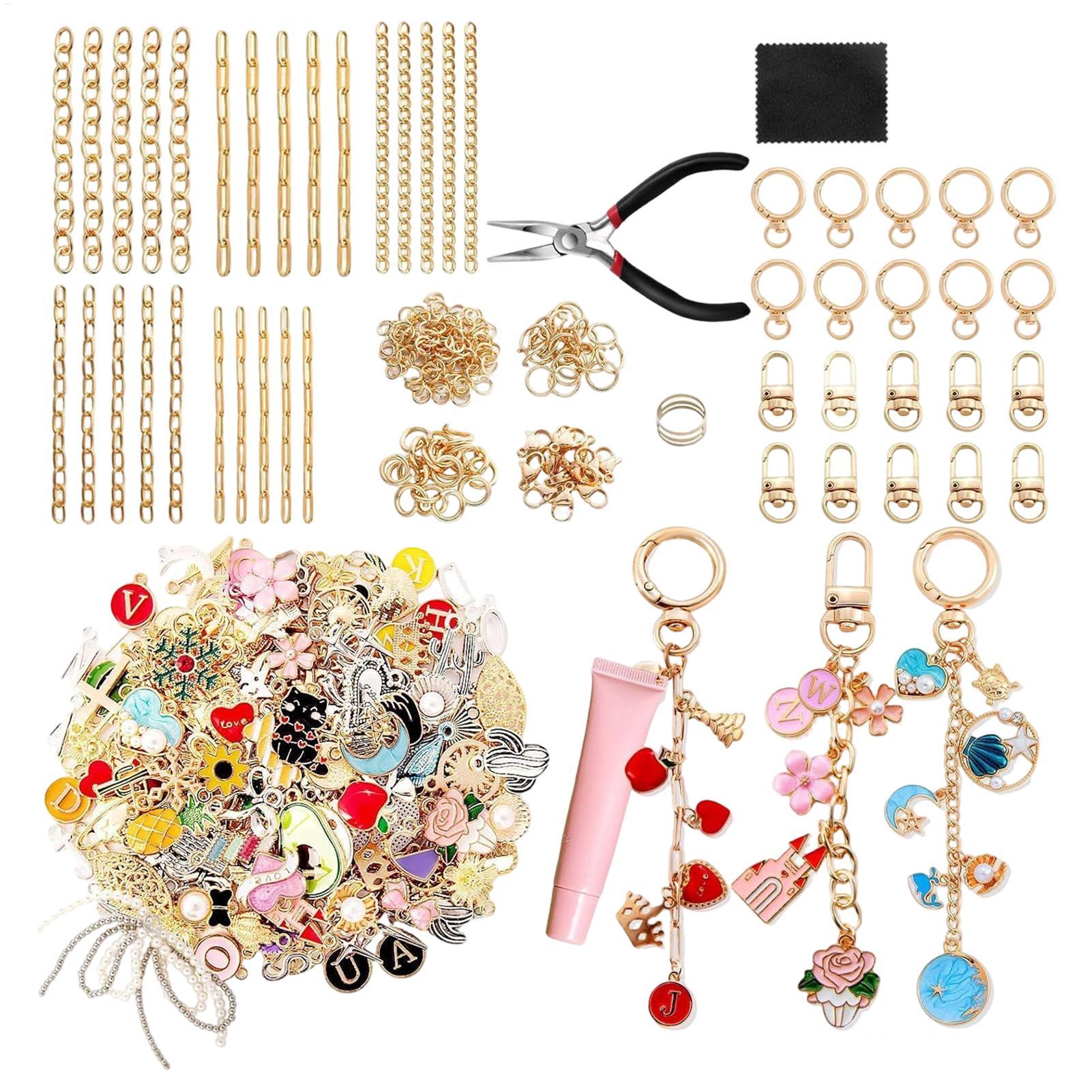 Jewelry Making For Teens - 325-teiliges DIY-Taschenanhänger-Herstellungsset, komplettes Schmuck-Bastelset, kreatives Geschenk