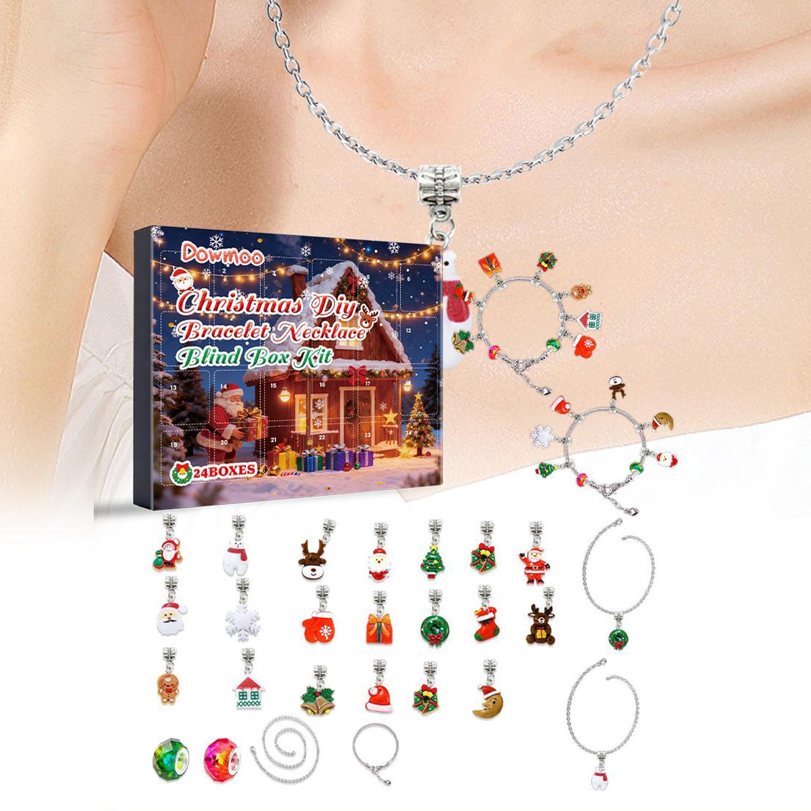 Jewelry Making For Teens - Countdown-Kalender, 24-Tage-Schmuckherstellung, lustiger Aktivitätskalender für Mädchen,