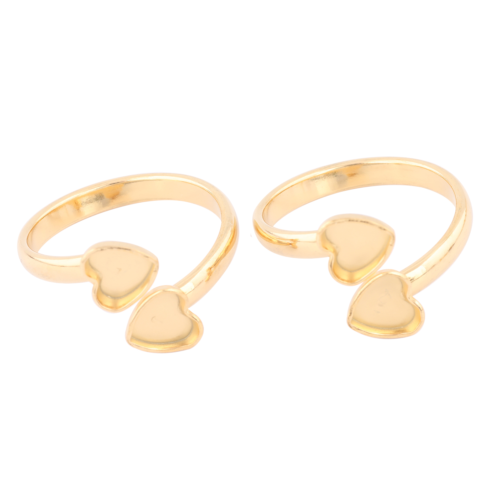 Ring Blank Adjustable - 10 Stück Edelstahl vergoldet passend für