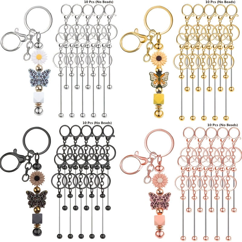 Jewelry Making Tutorial - 10er-Set DIY Einzigartige Rohlinge für Perlen-Schlüsselanhänger