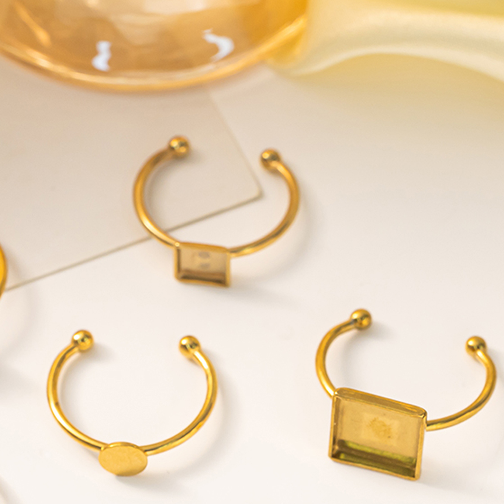 5 Stück Edelstahl verstellbare – Ring Blank Adjustable Bewertung und Preis