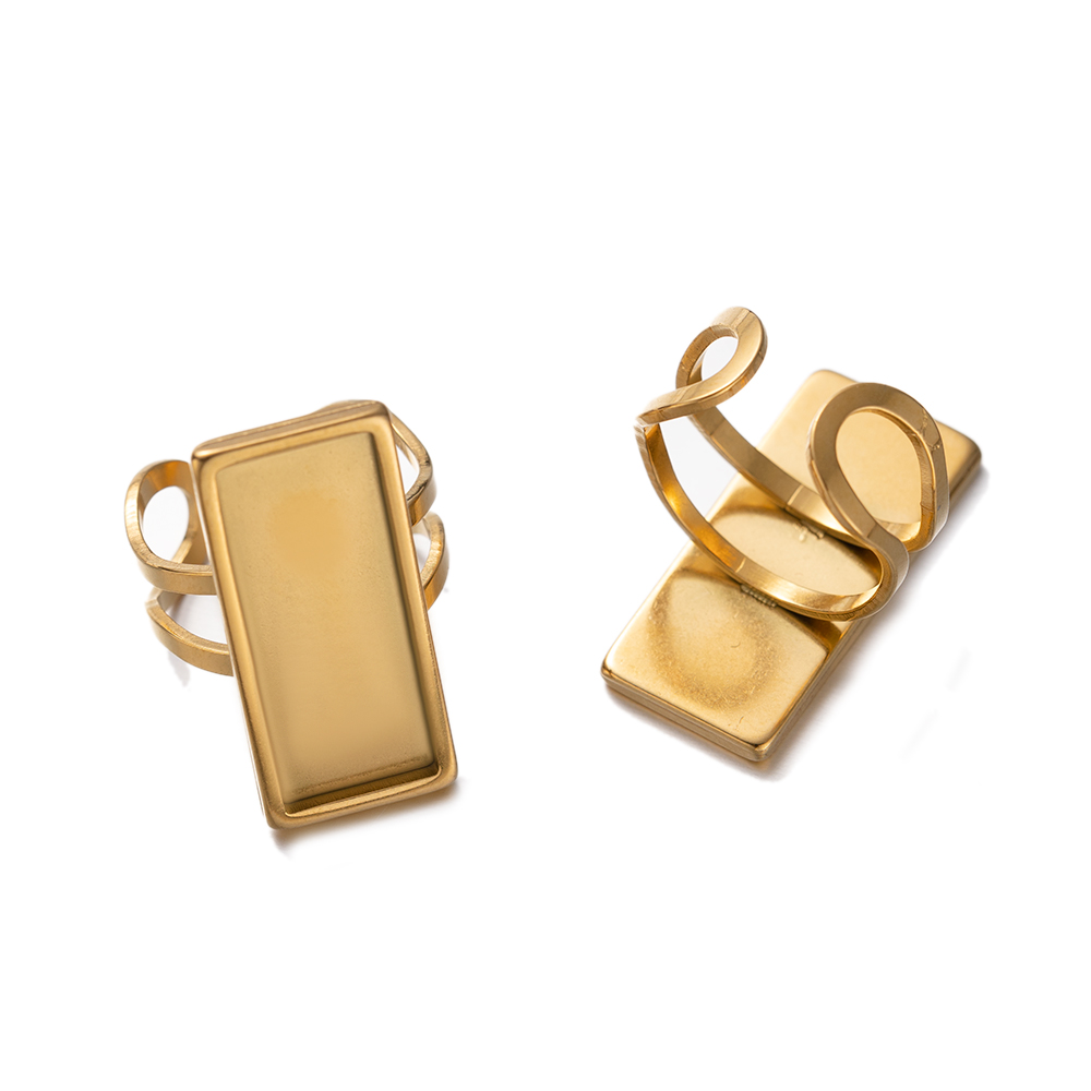 4 Stücke Edelstahl Golden Blan – Ring Blank Adjustable Bewertung und Preis