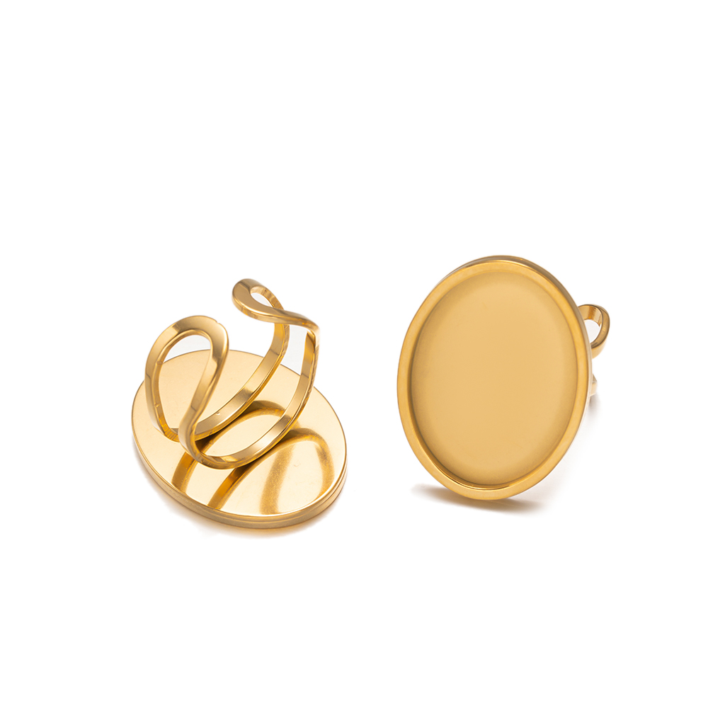 4 Stücke Edelstahl Golden Blan – Ring Blank Adjustable Bewertung und Preis