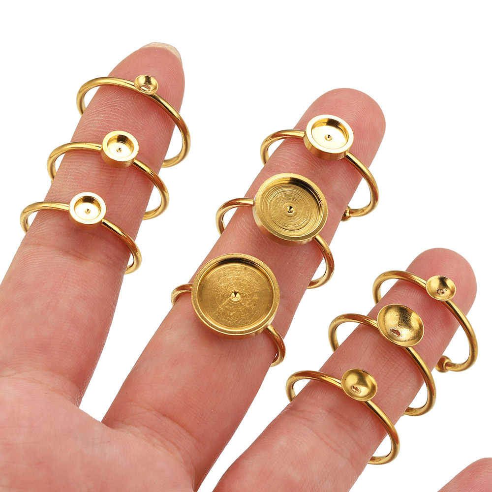 10 Stück Edelstahl Runde Verst – Ring Blank Adjustable Bewertung und Preis