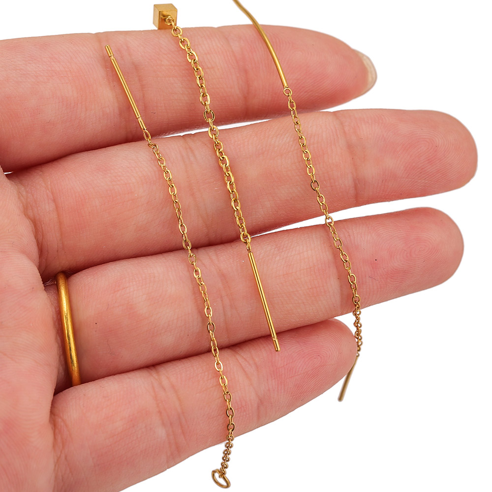 10 Stück Edelstahl Lange Ohrhä – Jewelry Making Yarn Bewertung und Preis