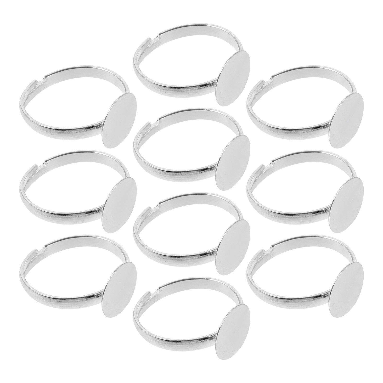 10 Stück DIY Metallring-Basen, – Ring Blank Adjustable Bewertung und Preis