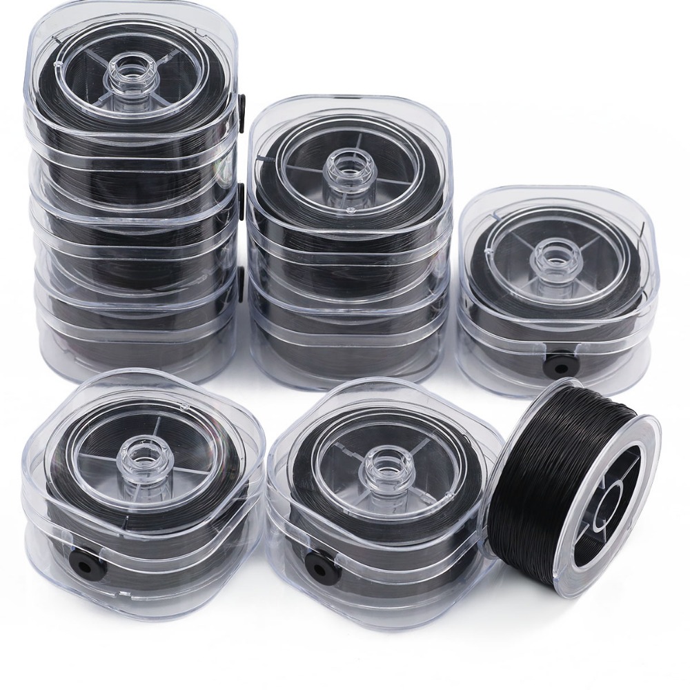0,5-1mm Schwarzer Elastischer  – Jewelry Making Yarn Bewertung und Preis