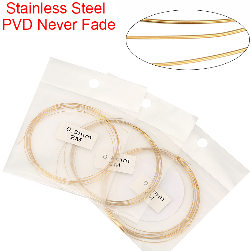 2 Meter Edelstahl 0,3 0,4 0,5  – Jewelry Making Yarn Bewertung und Preis