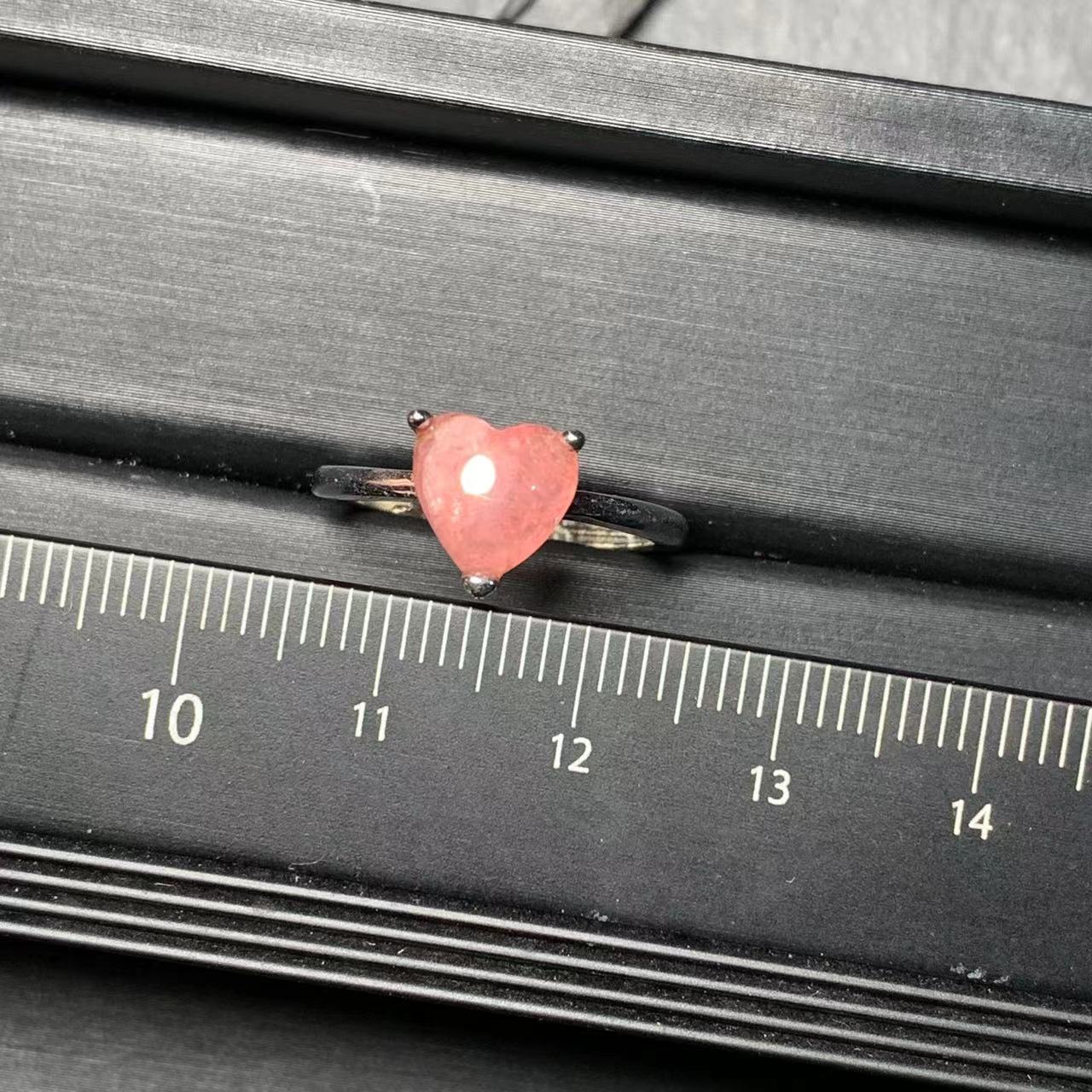 Herz Natürlicher Rhodochrosit  – Ring Blank Adjustable Bewertung und Preis