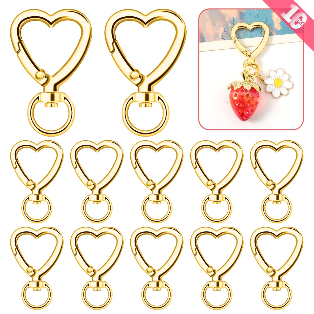 10 Stück Metall-Herz-Karabiner – Jewelry Making Hoops Bewertung und Preis