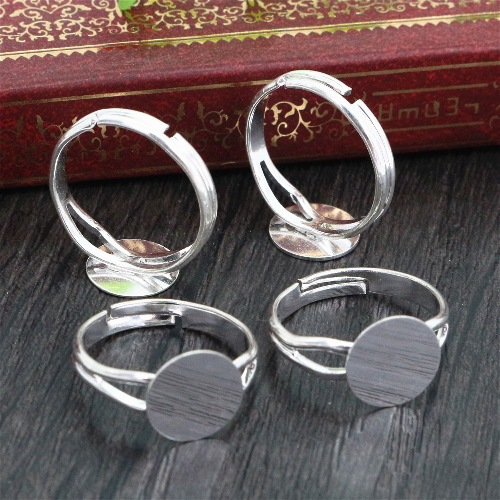 6/8/10/12 mm, 10 Stück, versil – Ring Blank Adjustable Bewertung und Preis