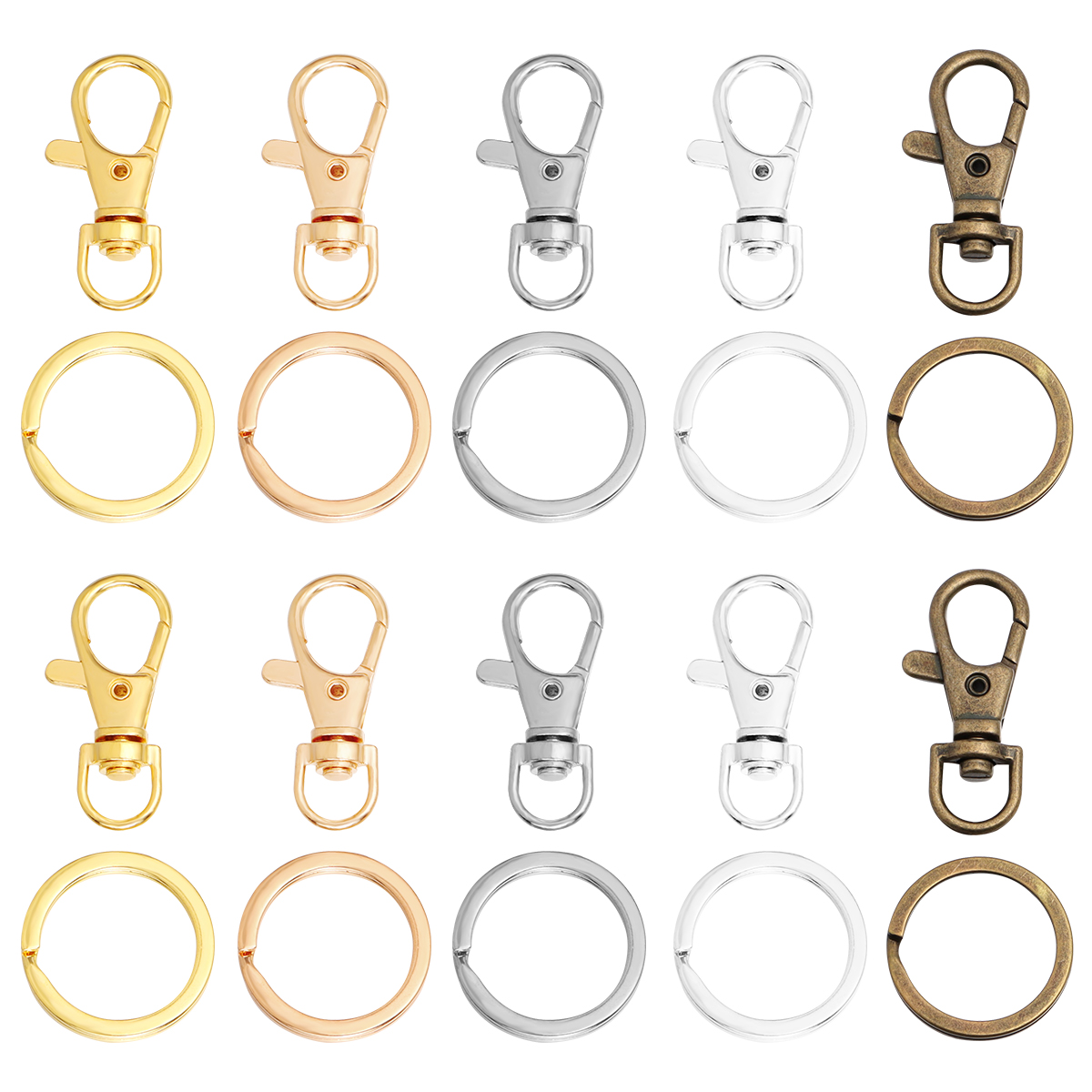10 Sets Drehbare Karabinerhake – Jewelry Making Hoops Bewertung und Preis